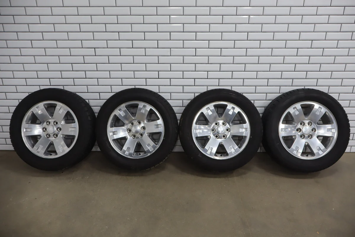 99-14 Chevy GMC OEM 20" Polished Wheel/Tire Set 275/55/20 (4) 6 Lug 1500