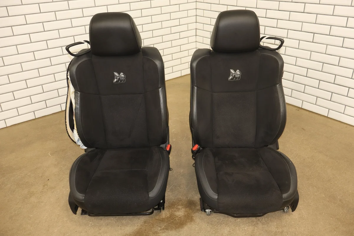 2022 Dodge Challenger R/T Scat Pack Leather Seats Set Black X9 - Image 3